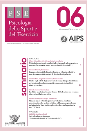 PSE - Psicologia dello Sport e dell'Esercizio. N°6